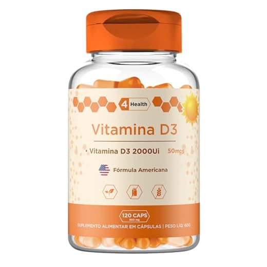 Vitamina D3 2000ui 120 Cápsulas, Tecnologia Americana - 4 Health