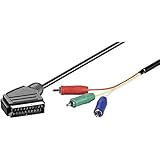 Goobay 51306 Adapterkabel, Scart auf RGB Cinch, schwarz, 2 m Kabellänge