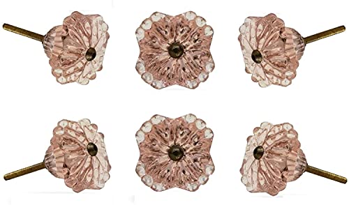 TRINCA-FERRO , WF_55581102 - Juego de 6 pomos de cristal para pasatiempos, hechos a mano, para cajón, cocina, armario, aparador Cover