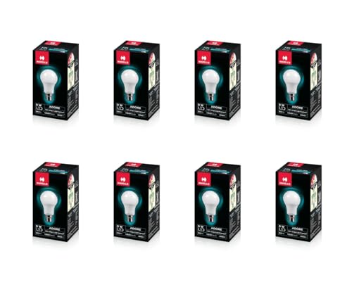 Image of Havells 9w LED Bulb for Home & Office |B22 LED Bulb Base |Cool Day White Light (6500K) |4Kv Surge Protection |High Voltage Protection |Eco Friendly Energy Efficient | Pack of 8
