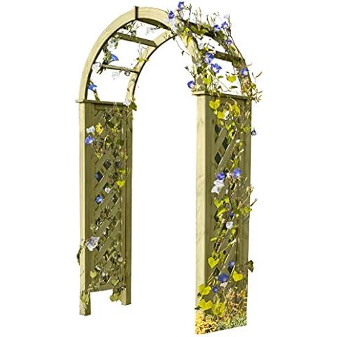 GARTENPIRAT Pergola mit Rundbogen 119x58x240 cm Rosenbogen aus Holz Cover