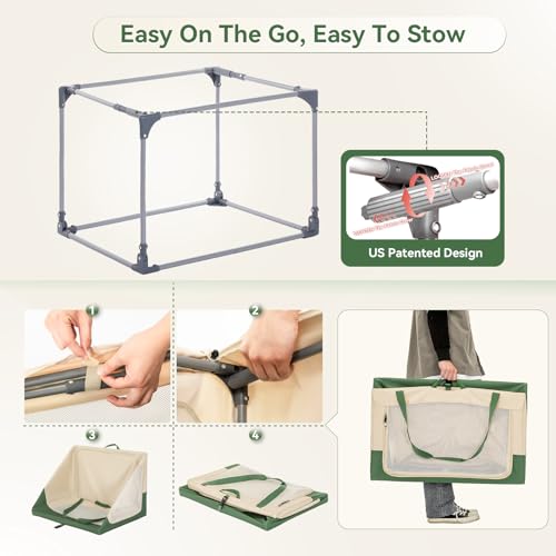 A4Pet-Portable-Dog-Crate-Travel-Dog-Crate-Lightweight-Durable-and-Foldable-Dog-Crate-with-3-Door-Adjustable-Stainless-Steel-Frame-Soft-Sided-Collapsible-Dog-Kennel-Medium-Large-Dog-Crate A4Pet Portable Dog Crate Travel Dog Crate Lightweight Durable and Foldable Dog Crate with 3 Door Adjustable Stainless Steel Frame Soft Sided Collapsible Dog Kennel Medium Large Dog Crate