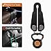 CoBak Headrest Hooks for Car - Universal Premium Stitched Leather and Aluminum-Magnesium Alloy Double Car Seat Back Storage Hook for Purses, Handbags, Bags (2 Pack),Black