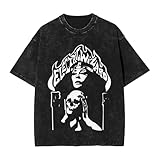 Electric Music Wizard Band Vintage Oversized T Shirt Summer Round Neck Short Sleeves Tops Unisex X-Large