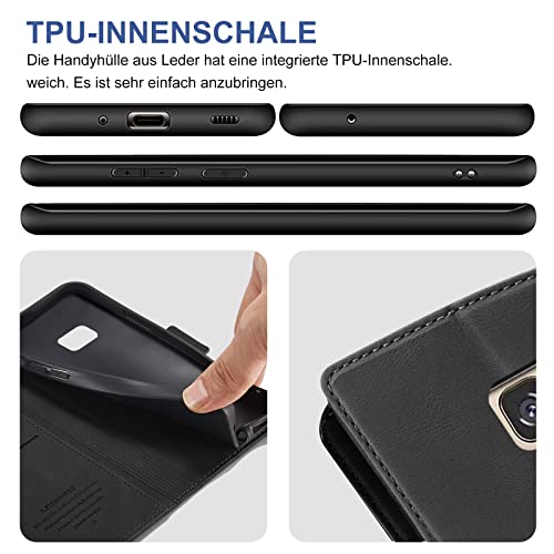 Giyer Handyhülle für Samsung Galaxy S7 mit Schutzfolie und Standfunktion