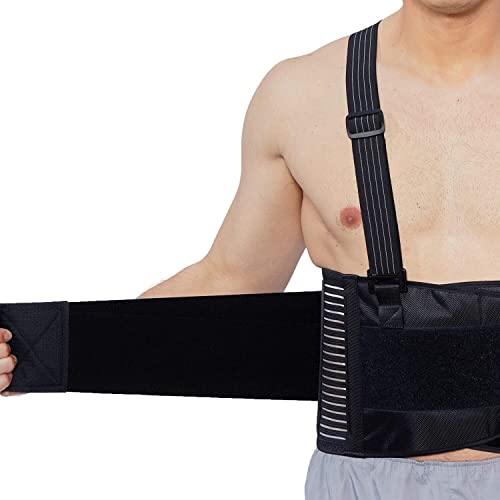 Ceinture lombaire avec bretelles réglables anthracite en taille M - 4