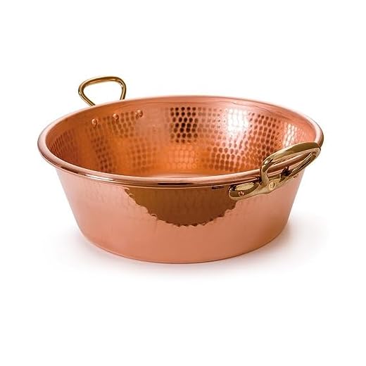 Mauviel Made In France M'Passion 2193.36 11-Quart Copper Jam Pan with Bronze Handles