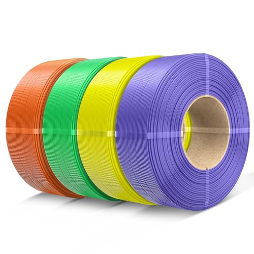Image of SUNLU Filament Refill 1.75mm,Sunny Orange+Yellow+Green+Lavender Purple
