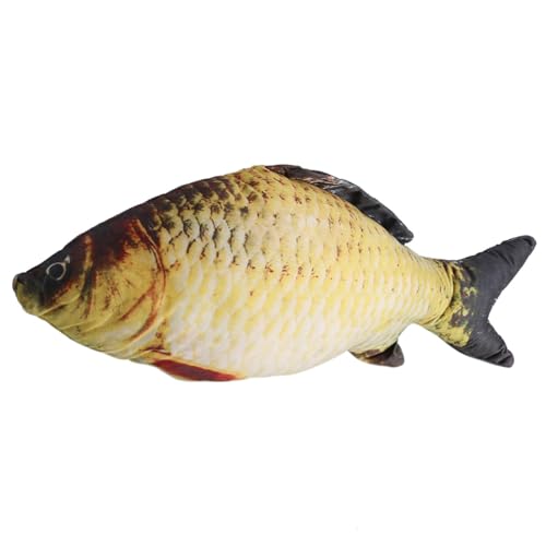 Tnfeeon Cojín de Almohada de Gran Tamaño, Creativo 3D, Forma de Carpa, Cojín de Simulación, Almohada para Niños, sofá, Decoración del Hogar (60CM)