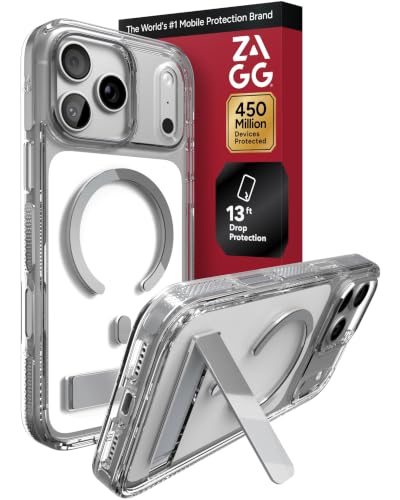 ZAGG Santa Cruz Case with Stand for iPhone 18 Pro Max/ 17 Pro Max, Silver