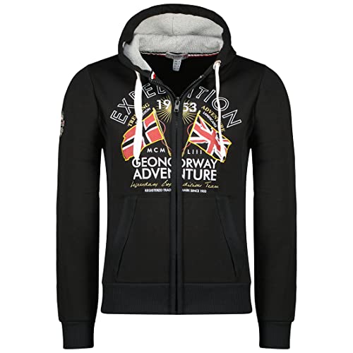 Sweats shirts à logo pour homme Geographical Norway Flepto Men molletonné à manches longues