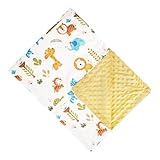 Decke für Kinder – 75 x 100 cm, Ganzjahresdecke, atmungsaktive Plüsch-Baumwoll-Steppdecke,...