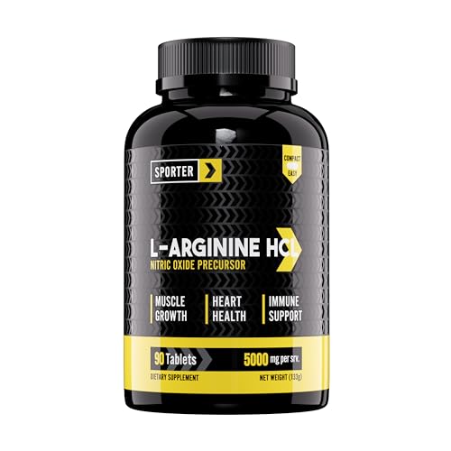 L-Arginine 5000mg Tablets Nitric Oxide Booster for Blood Flow Muscle Pump & Workout Performance Amino Acid Supplement for Energy & Endurance 120 Tablets