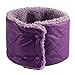 Imagen de Bufanda de Cuello de Punto de Lana de Invierno Bufanda cálida Bufanda de Cuello para Hombre y Mujer Bufanda Fucsia Flecos