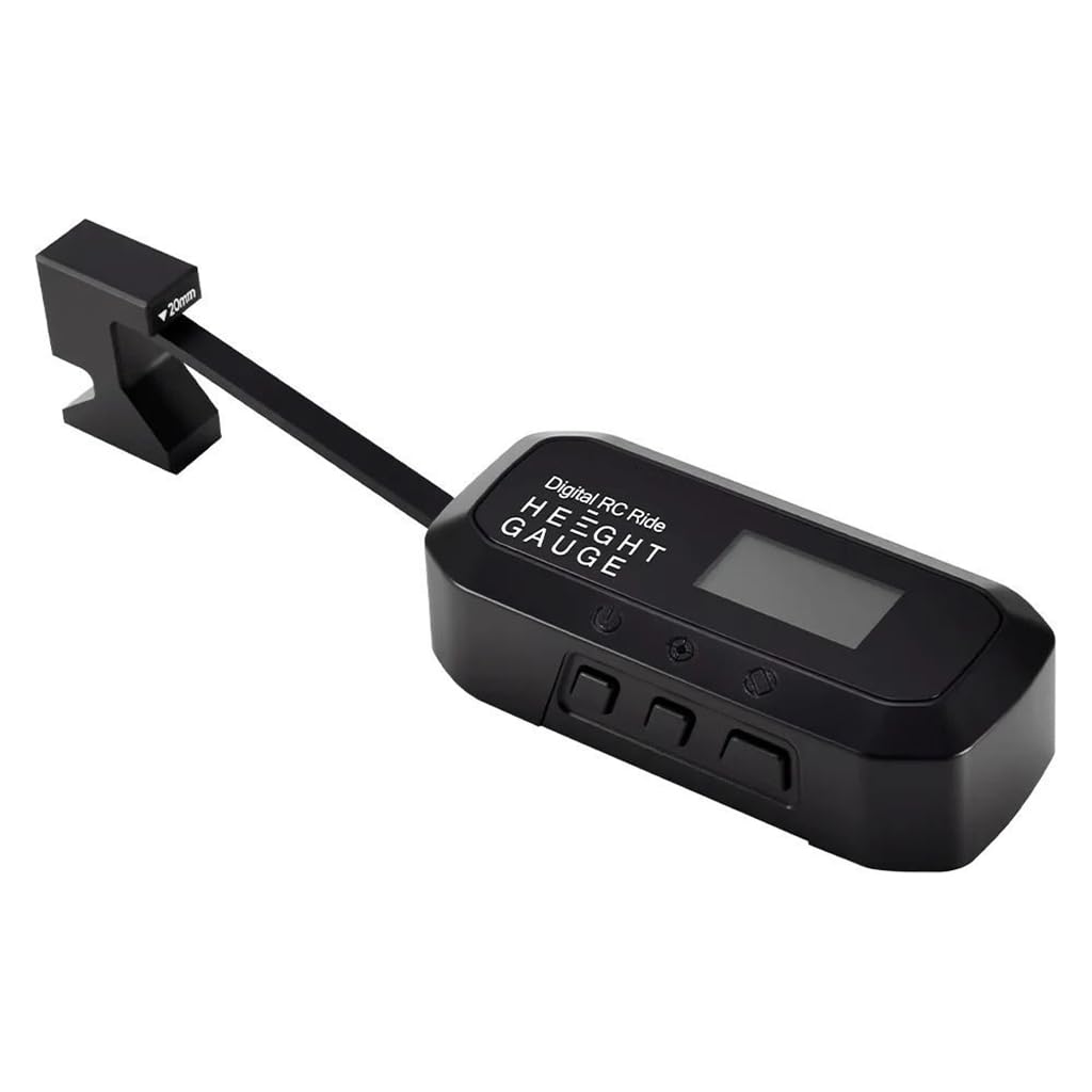 Misuratore di altezza di giro digitale LCD RC di precisione 2-38mm Gamma Rotazione Display 180 gradi Strumento di calibrazione per 1/24 1/14 1/12 1/10 1/8 RC Auto