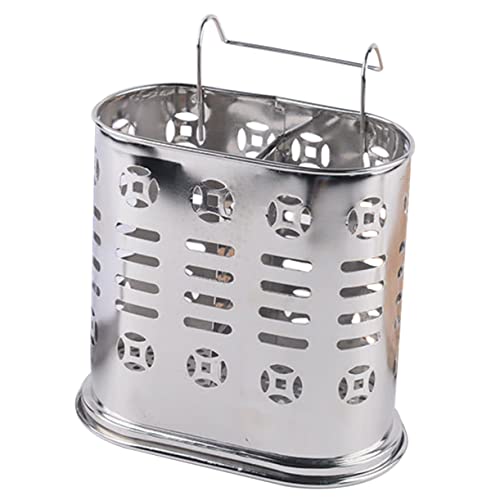 FONDOTIN Stainless Steel Chopstick Holder Portable Utensil Storage Basket for Kitchen Sink Versatile Drying Rack for Spoons Forks and Chopsticks Modern Design for Organized Cooking