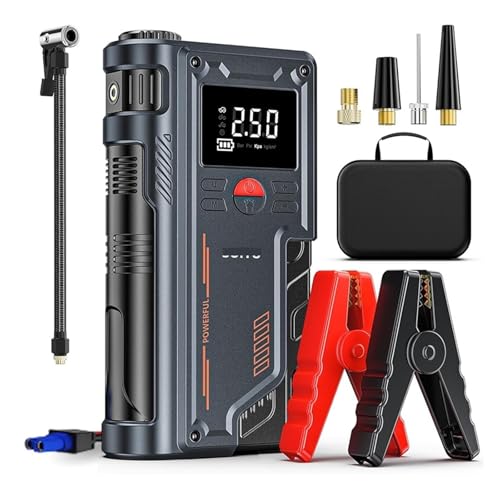 Démarreur de voiture 4 en 1 et compresseur d'air 150 PSI pour pneu