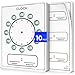 Scribbledo 10 Pack Telling Time Teaching Sheets - 9'x12' Dry Erase Learning Clocks for Kids Homeschooling Supplies
