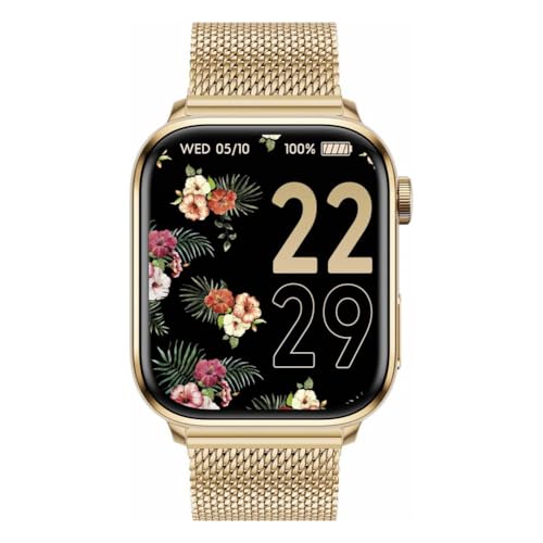 Ice-Watch - Ice Smart 2.0 Gold Milanese Band 1.96 AMOLED - Montre connectée dorée pour Femme avec Bracelet en Acier Inoxydable - 024654 (1.96 Pouces)