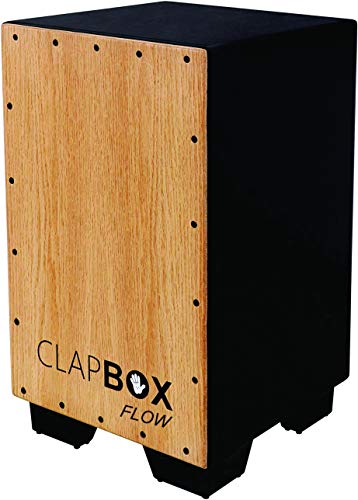 Clapbox Cajon CB02 Flow -Black, Oak Wood (H:50 W:30 L:30) - 3 Internal Snares