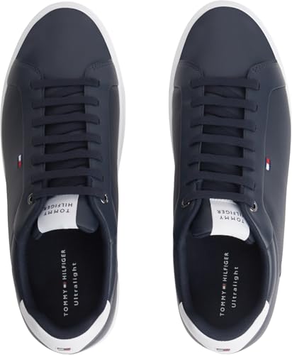 Tommy Hilfiger Men Icon Court Light Leather FM0FM05946 Low-Top, Blau, Größe 45,5 – Ansicht 5