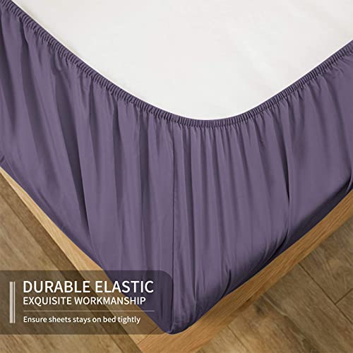 Easehome Full Size Sheet Set - Extra Soft Luxury Brushed Microfiber Full Bed Sheets With 17 Inch Deep Pocket - Breathable Wrinkle Fade Stain Resistant Hypoallergenic - 4 Piece (Full, Purple) #TOP3