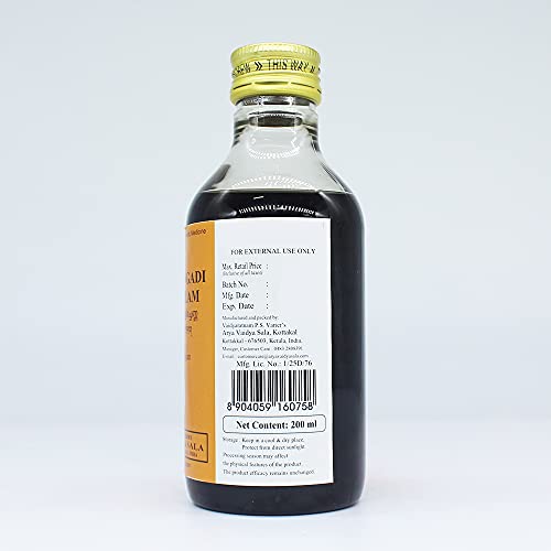 Nilibhringadi Kera Tailam-200ML, (Pack Of 1), Of Arya Vaidya Sala Kottakkal and get Golden Oldie Herbs®, Sukanthi Pills-1gm - Image 4