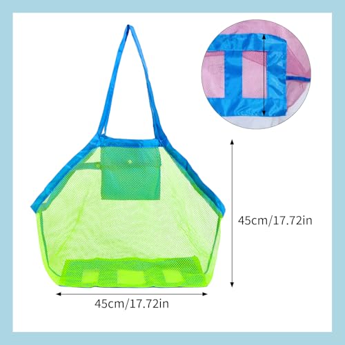 Mesh Beach Bag Large Grocery Bags Swim and Pool Storage Bag for Collecting Reusable Tote- #033