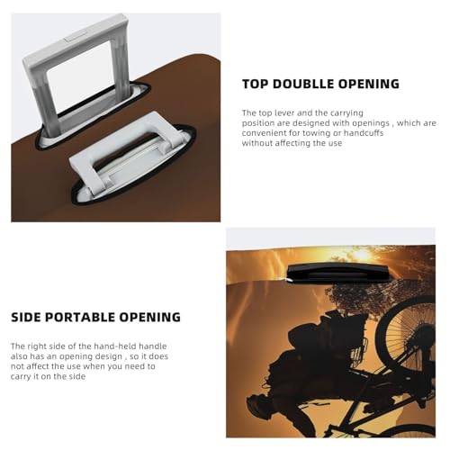 Elastic Travel Luggage Cover for Suitcase Tsa Approved Stretch Scratch-Resistant Suitcase Protector Cover Washable Mountain bike in the evening Baggage Covers Fits 18-32 Inch Luggage Case4