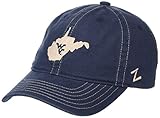 NCAA West Virginia Mountaineers Unisex Dover Relaxed Hat, Primary Team Color, Youth Adjustable