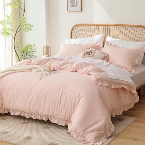 BEDMUST Parure De Lit 3 Pièces Colorées Avec 2 Taies D'oreiller (1 Couette Et 2 Taies D'oreiller