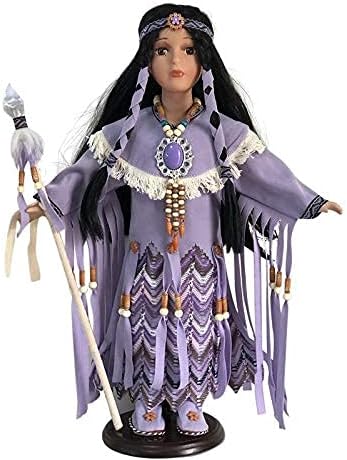 Kinnex Collections Since 1997-16" Native American Indian Porcelain Doll (MANIK)- D16753