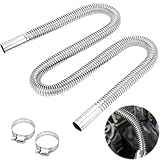 【Einfach zu installieren】 Entfernen Sie direkt den Original-Auto Edelstahl Abgasrohr, schließen Sie den neuen Edelstahl-Abgasschlauch an das Auto an, klemmen Sie beide Enden des Auspuffrohrs mit Clips fest, und die Installation ist abgeschlossen, einfach und schnell.