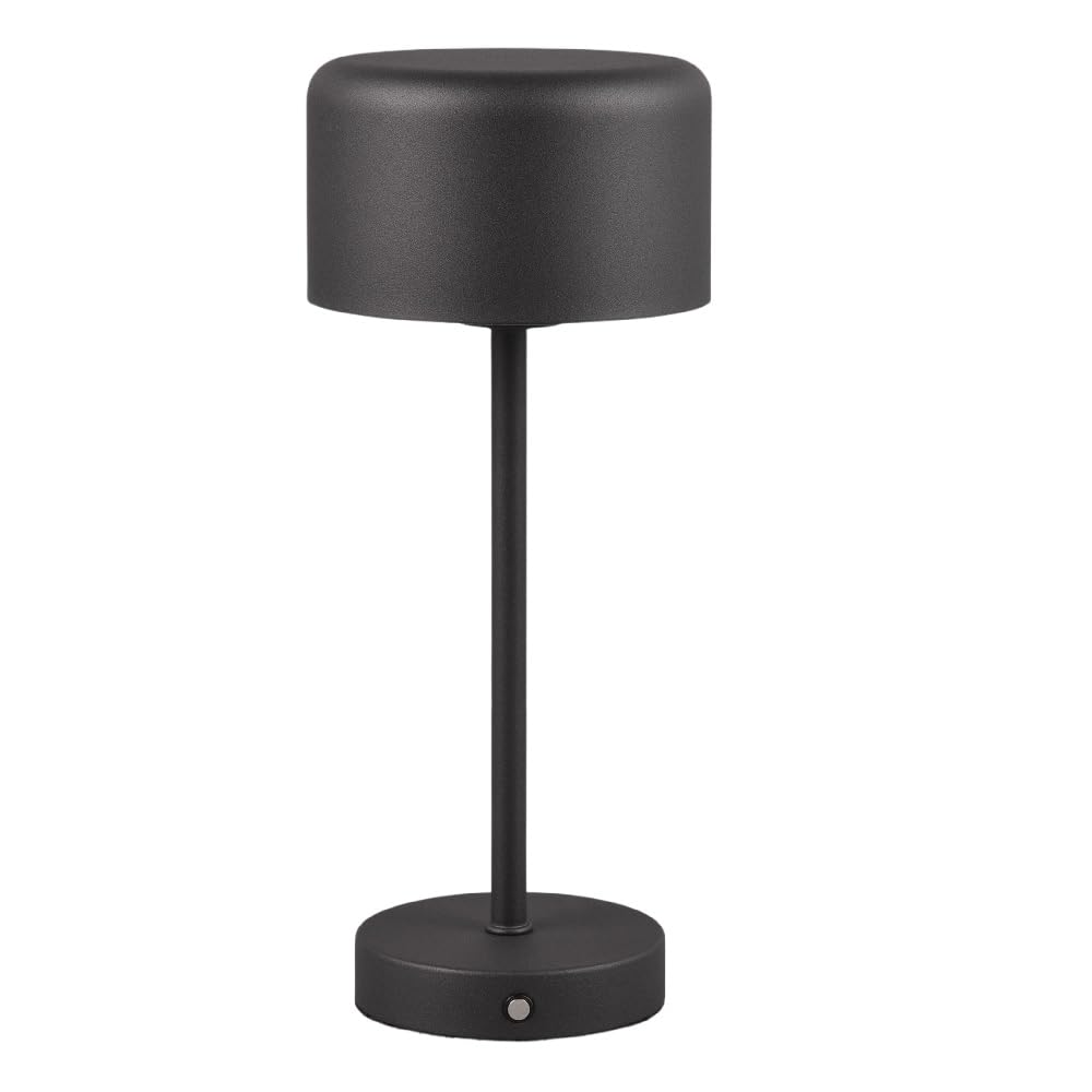 Britalia Matte Black Br59151132 Led Matt Black Stem Usb Rechargeable Touch Retro Table Lamp - 30Cm Height