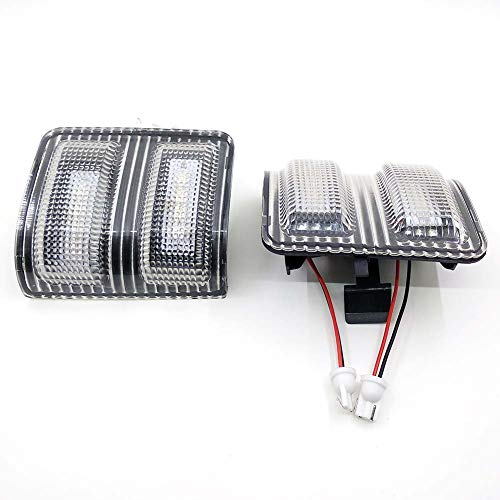 Xinctai 2PCS LED Side Mirror Marker Light Turn Signal Lamp for 2008 to 2016 Ford F250 F350 F450 F550 Super Duty Pickup Truck, Smoke Lens/Clear Lens (Clear Lens-White Light) - Thumbnail 2