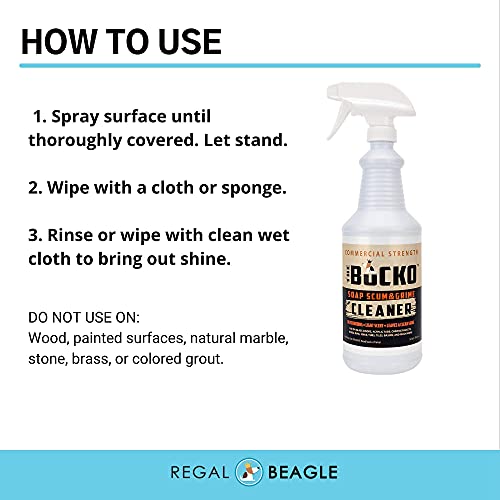 The Bucko Soap Scum And Grime Cleaner (32Oz + Sprayer) #TOP5