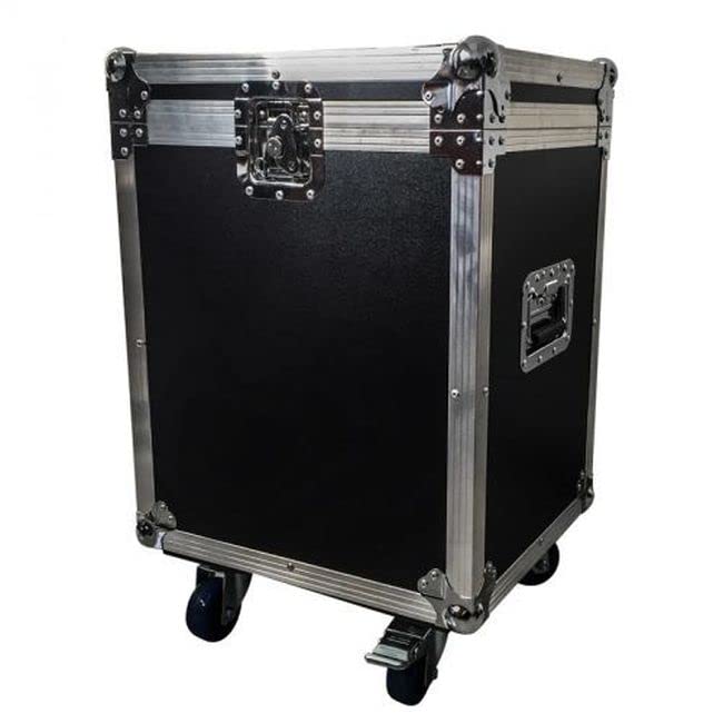 FLIGHT CASE DJ UNIVERSALE PROFESSIONALE CON RUOTE DISCOTECA 50x42x36 cm PALCO MULTIFUNZIONE effetti luce dischi minuteria