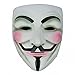 Gmasking PVC V for Anonymous Guy Fawkes Halloween Party Mask 2 Pieces (Yellow,White)