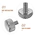 BELLIFFY 10pcs M2.5 X 8mm Threaded Thumb Clamping Screws with Large Round Knurled Heads, Metal Locking Knobs for Precision Calipers and Measuring Tools, Industrial Fastener Accessories