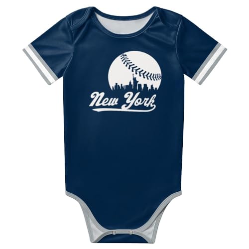 Custom Baseball Style Baby Clothes,Personalized Baby Name Number for Newborn Infants Bodysuit Gift 0-24 Months2
