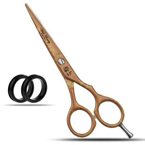 Wishbeauty Silver Line Natural Glow Hair Scissors 5.5 Inches Offset Design Forged Special German Steel