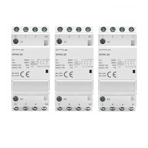 Contacteur modulaire 4P 25A AC230V sur rail DIN pour tableau electrique de maison