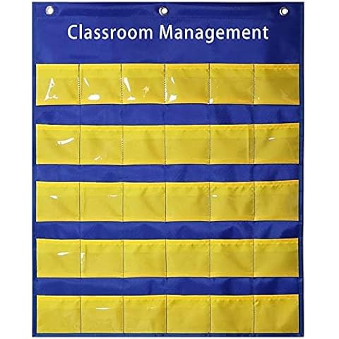 Classroom Pocket Charts,Numbered Classroom Sundries Closet Cover