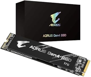 Gigabyte AORUS NVMe Gen4 M.2 1TB PCI-Express 4.0 Interface High Performance Gaming, 3D TLC NAND, External DDR Cache Buffer, SSD (GP-AG41TB)