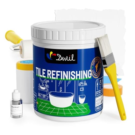 DWIL Tub and Tile Refinishing Kit - Odorless DIY Sink Bathtub Countertop Repair White Coating, Easy Cover Application, Refacing Bathroom Kitchen, Bathtub kit with tools, Semi-Gloss White