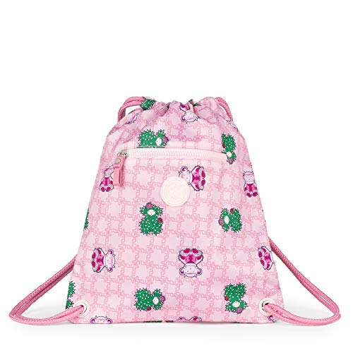 TOUS Mochila Plana School Logogram Color Rosa