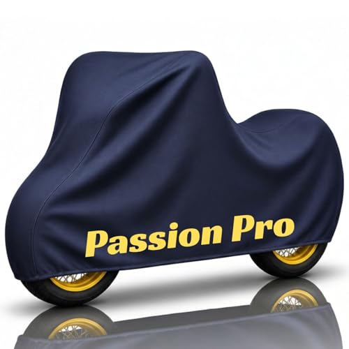 Image of Puroma-Pro Heavy Duty Waterproof Bike Cover Compatible for Passion Pro Bikes - Outdoor Motorcycle Cover Windproof Buckle, UV Protection & Dust Resistant Full Body Cover