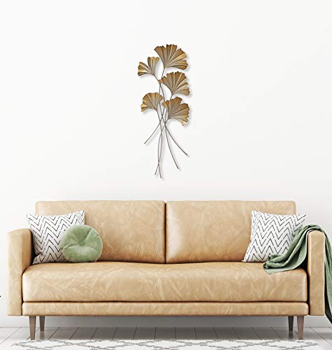 T.i. Design Gingko Leaves Contemporary Modern Botanical Metal Wall Decor #TOP3