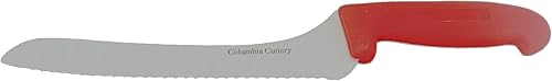Columbia Cutlery - Cuchillo rojo para pansándwich con hoja de 9 pulgadas