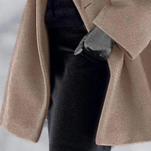 Manteau mi-long ample et chaud coupe confortable style décontracté - 4